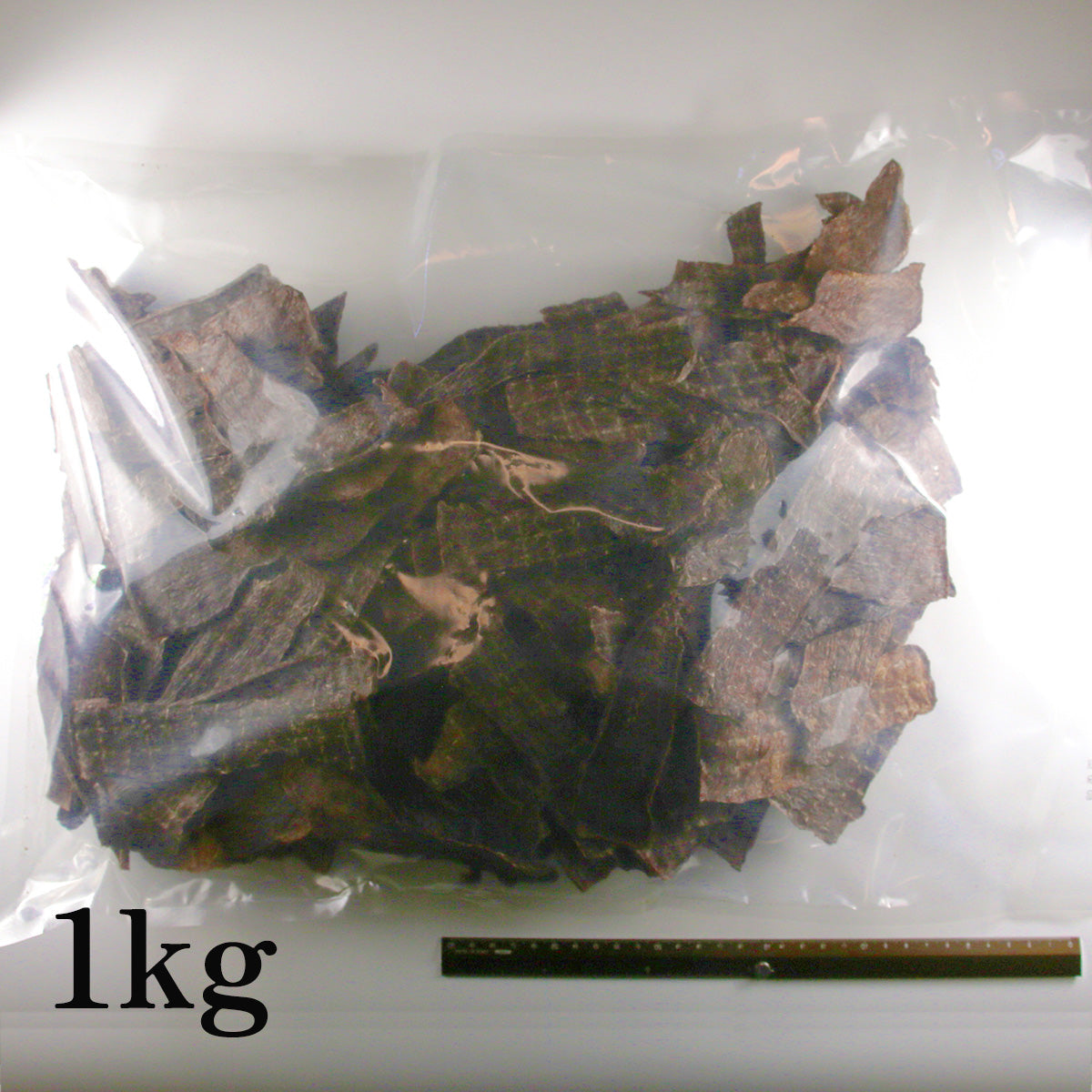 Thinly sliced horse meat jerky