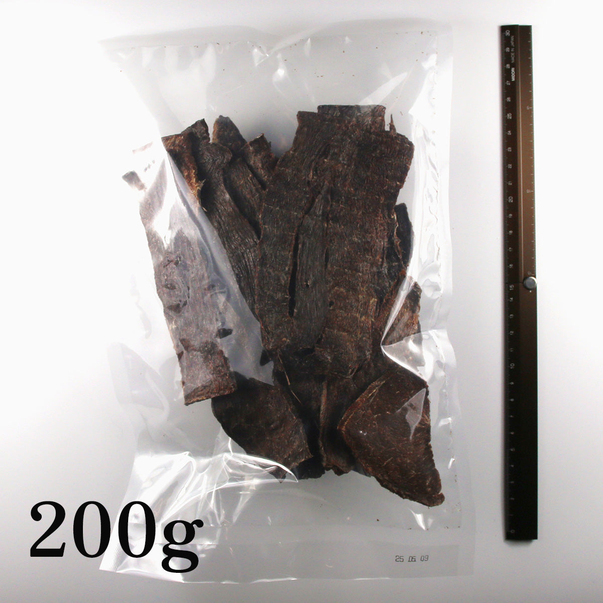 Thinly sliced horse meat jerky