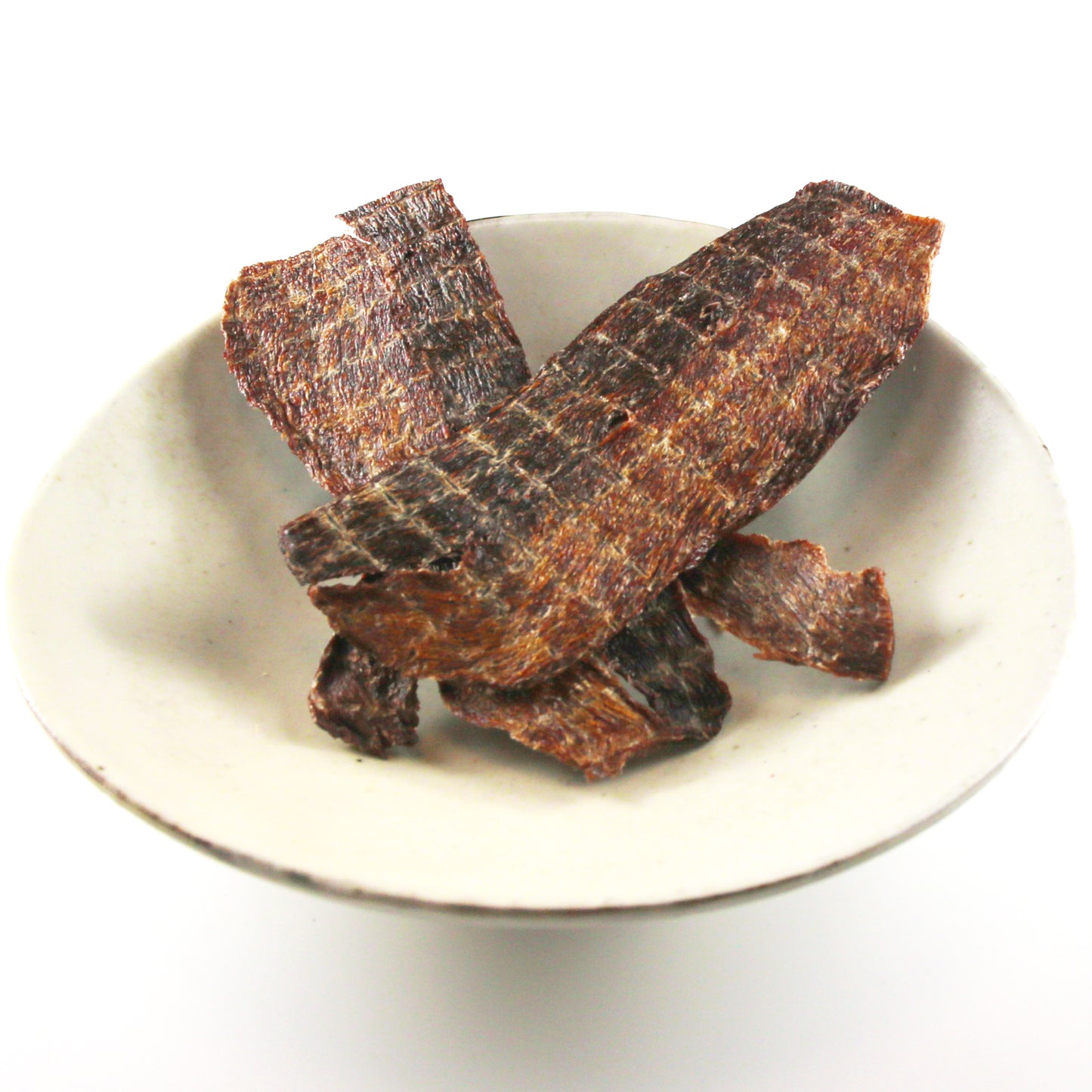 Thinly sliced horse meat jerky